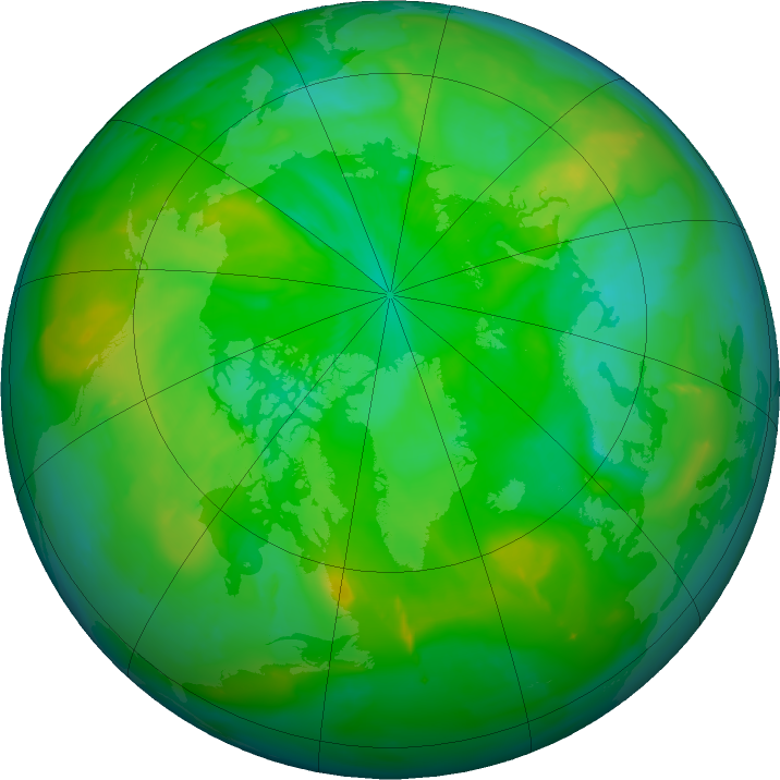 Arctic ozone map for 02 July 2011